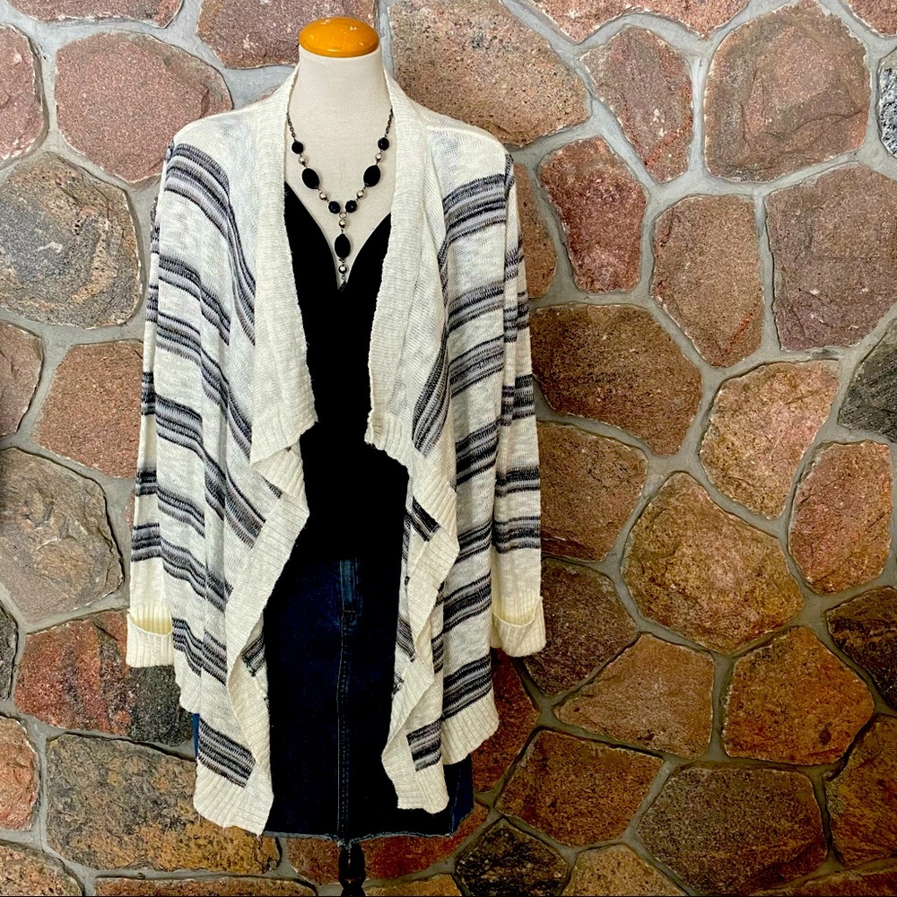 Pink Republic flowy striped cardigan sweater